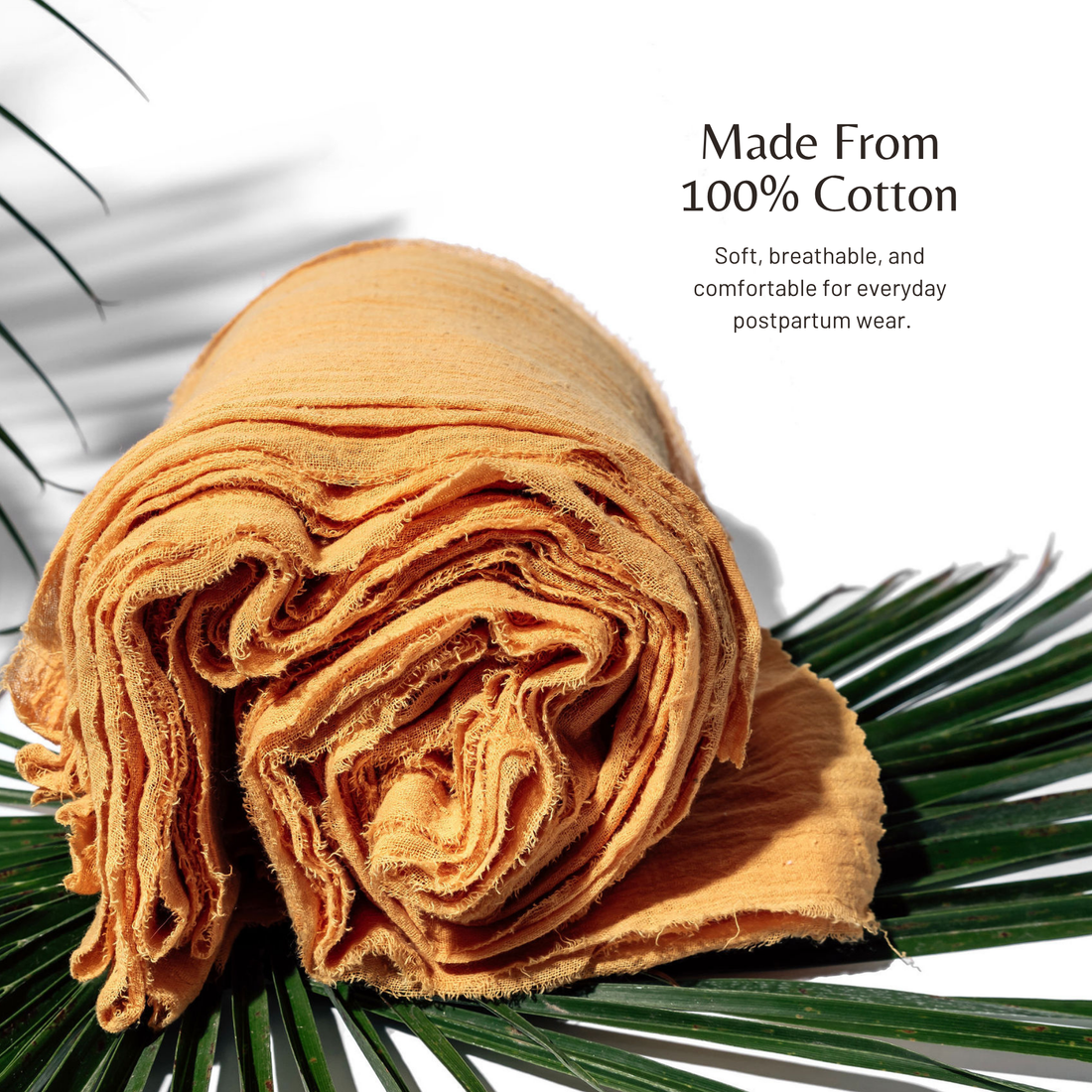 Bengkung postpartum belly wrap shown at full length showing one-size sizing for postpartum recovery